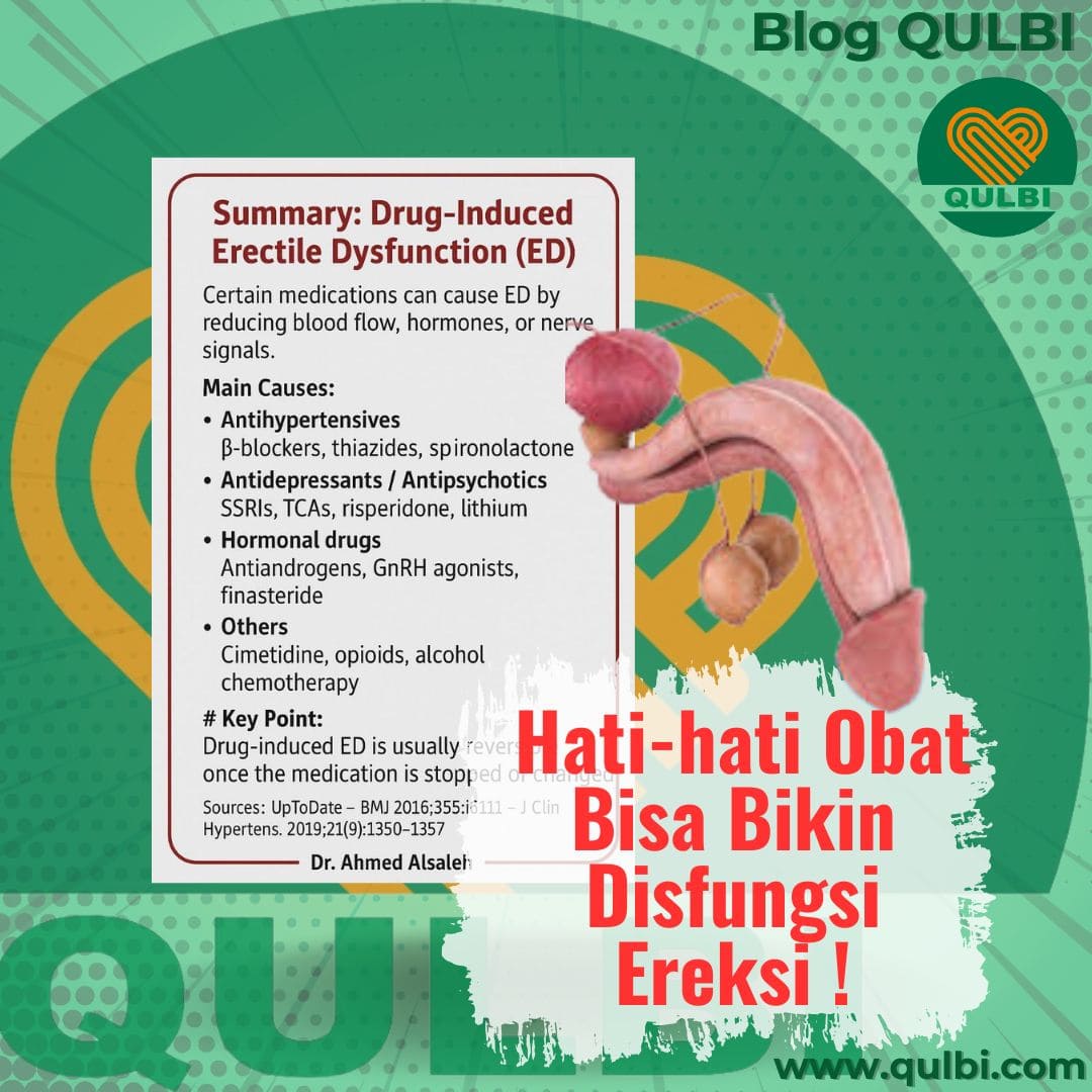 You are currently viewing Obat Bisa Bikin Disfungsi Ereksi? Ini Penjelasan Ilmiahnya dan Solusi Ala QULBI